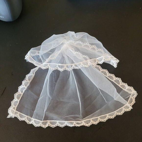 Labubu Wedding dress with pears and vail 3 pc set no doll - Picture 10 of 12